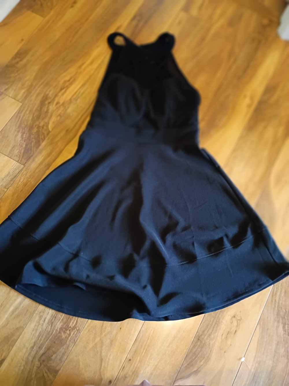 Honey and Rosie Black Sleeveless Fit & Flare Mini Dress M